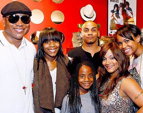 LL Cool J with his kids and wife