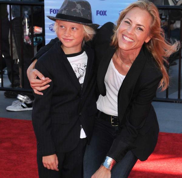 Maria Bello and her Son