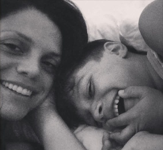 Vanessa Ferlito with her Son, Vince